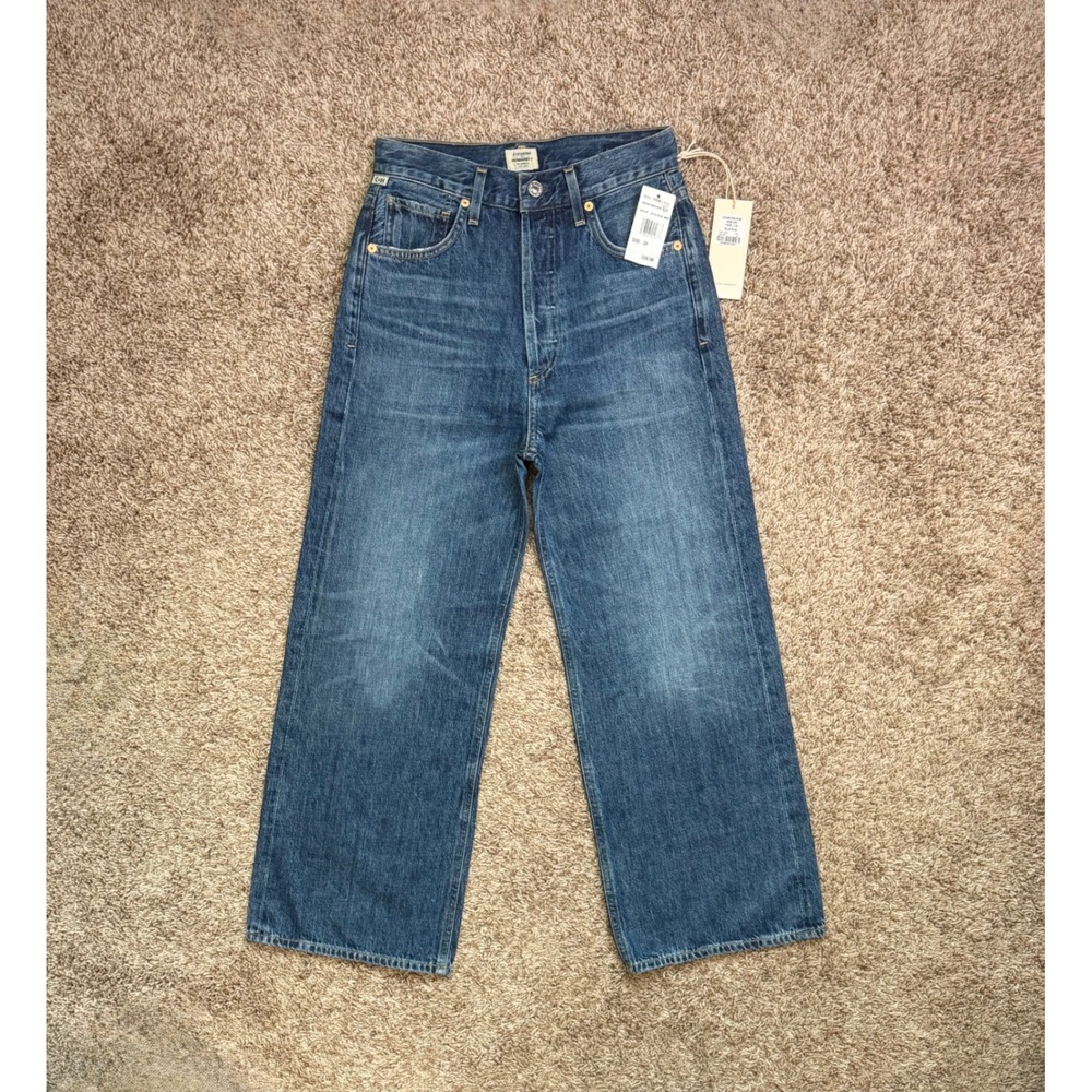 NWT Citizens of Humanity Sacha High Rise Wide Leg Cropped Jeans Size 24